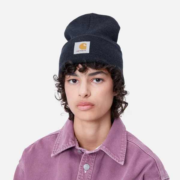 Cheap Carhartt WIP Acrylic Watch Hat Dark Navy Heather