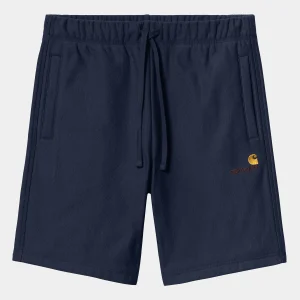 Store Carhartt WIP American Script Sweat Short Air Force Blue