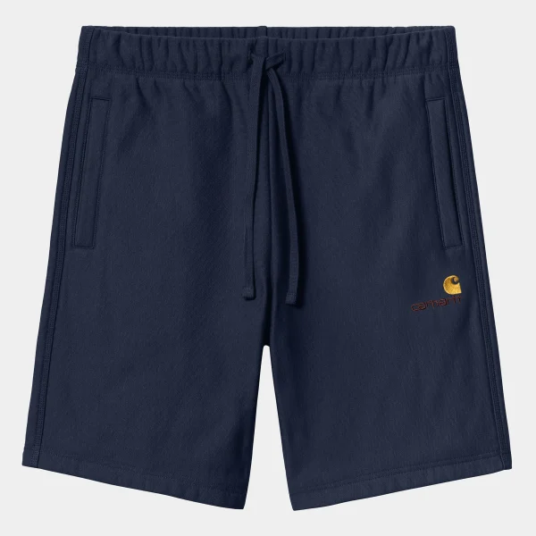 Store Carhartt WIP American Script Sweat Short Air Force Blue