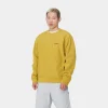 Fashion Carhartt WIP American Script Sweatshirt Golden Olive