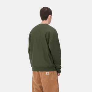 Shop Carhartt WIP American Script Sweatshirt Tarragon