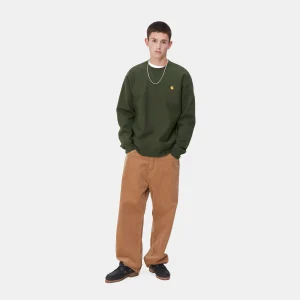 Shop Carhartt WIP American Script Sweatshirt Tarragon