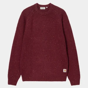 Sale Carhartt WIP Anglistic Sweater Speckled Malbec