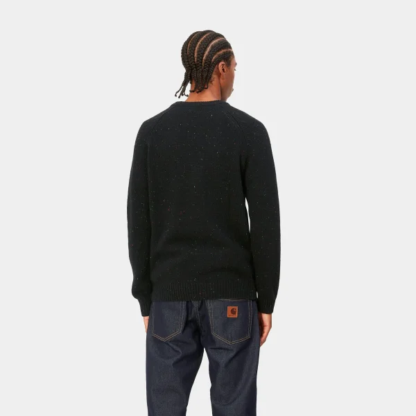 Discount Carhartt WIP Anglistic Sweater Speckled Black