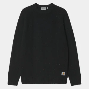 Discount Carhartt WIP Anglistic Sweater Speckled Black