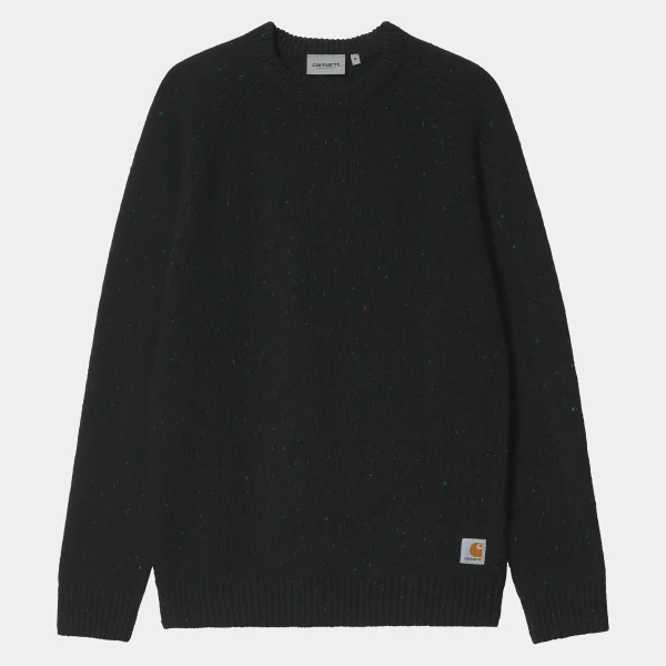 Discount Carhartt WIP Anglistic Sweater Speckled Black