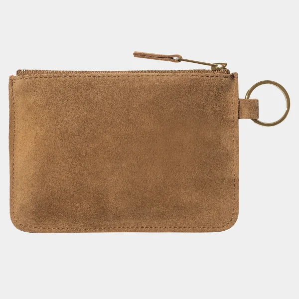 Best Sale Carhartt WIP Artificial Suede Zip Wallet Hamilton Brown