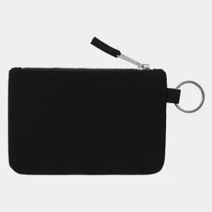 Shop Carhartt WIP Artificial Suede Zip Wallet Black