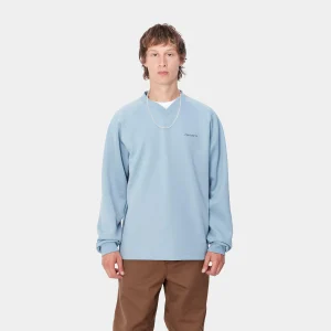 Discount Carhartt WIP Bolan V-Neck Sweat Dusty Ice / Positano