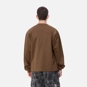 Cheap Carhartt WIP Bolan V-Neck Sweat Chocolate / Tobacco