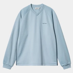 Discount Carhartt WIP Bolan V-Neck Sweat Dusty Ice / Positano