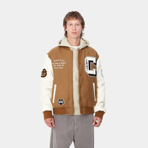 Cheap Carhartt WIP Brown Ducks Bomber Hamilton Brown / Wax