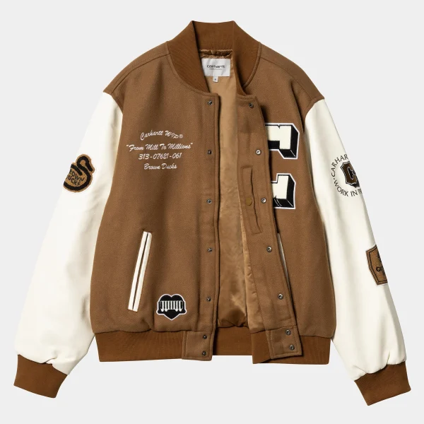 Cheap Carhartt WIP Brown Ducks Bomber Hamilton Brown / Wax