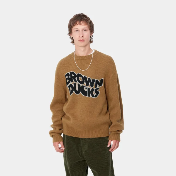 Sale Carhartt WIP Brown Ducks Sweater Hamilton Brown