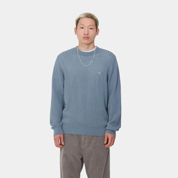 Cheap Carhartt WIP Calen Sweater Misty Sky