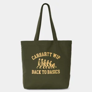 Online Carhartt WIP Canvas Graphic Tote Basics Print, Office Green