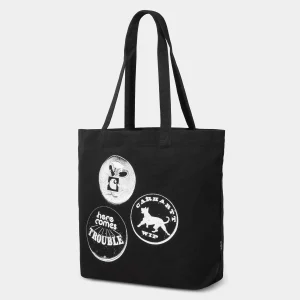 Outlet Carhartt WIP Canvas Graphic Tote Pins Print, Black