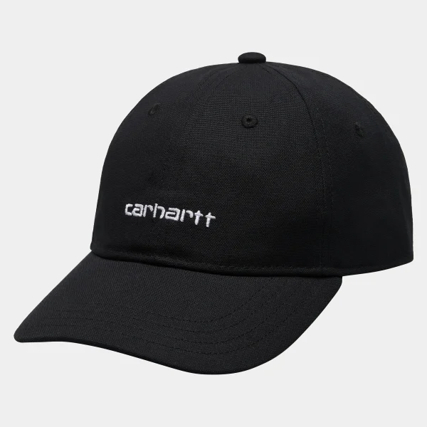 Best Sale Carhartt WIP Canvas Script Cap Black / White