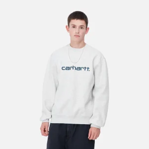 Best Sale Carhartt WIP Carhartt Sweatshirt Ash Heather / Duck Blue