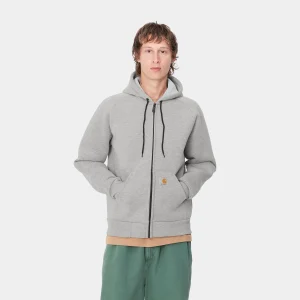 Discount Carhartt WIP Car-Lux Hooded Jacket Grey Heather / Grey