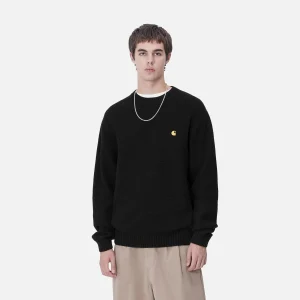 Cheap Carhartt WIP Chane Sweater Black / Gold