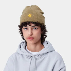 Outlet Carhartt WIP Chase Beanie Peanut / Gold