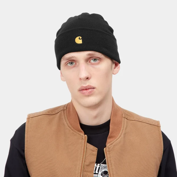 Best Carhartt WIP Chase Beanie Black / Gold