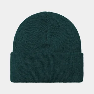 Clearance Carhartt WIP Chase Beanie Duck Blue / Gold