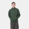 Flash Sale Carhartt WIP Chase Neck Zip Sweatshirt Sycamore Tree / Gold