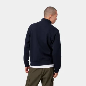 Hot Carhartt WIP Chase Neck Zip Sweatshirt Dark Navy / Gold