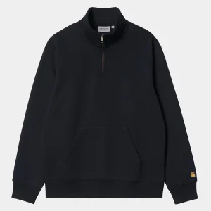 Hot Carhartt WIP Chase Neck Zip Sweatshirt Dark Navy / Gold