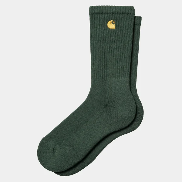 Sale Carhartt WIP Chase Socks Sycamore Tree / Gold