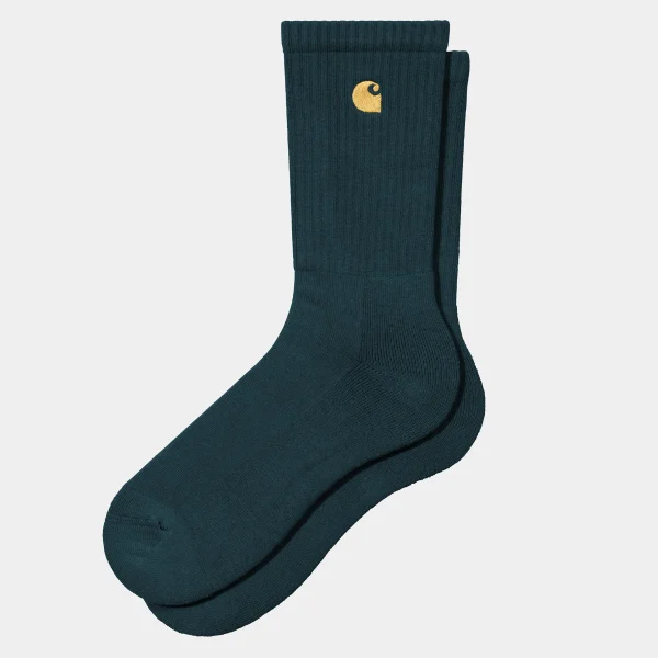 Online Carhartt WIP Chase Socks Duck Blue / Gold