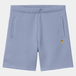 Fashion Carhartt WIP Chase Sweat Short Charm Blue / Gold