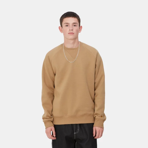 Cheap Carhartt WIP Chase Sweatshirt Peanut / Gold