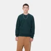 Discount Carhartt WIP Chase Sweatshirt Duck Blue / Gold