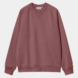 Cheap Carhartt WIP Chase Sweatshirt Dusty Fuchsia / Gold