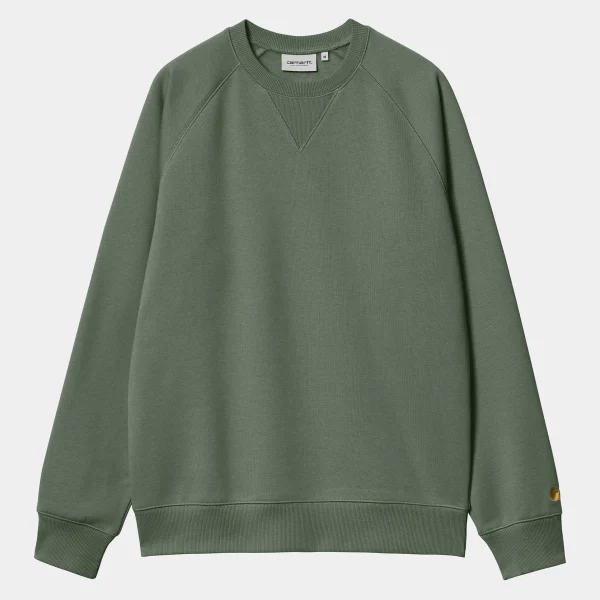 Sale Carhartt WIP Chase Sweatshirt Duck Green / Gold