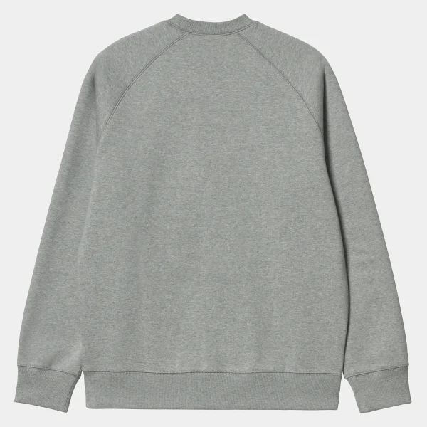 Best Sale Carhartt WIP Chase Sweatshirt Grey Heather / Gold