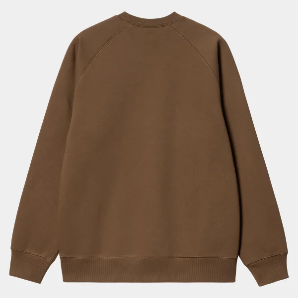 Clearance Carhartt WIP Chase Sweatshirt Chocolate / Gold