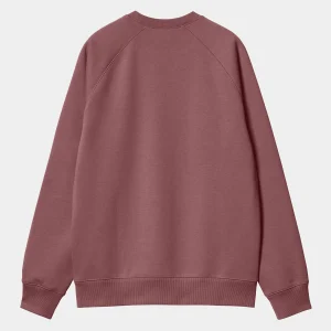 Cheap Carhartt WIP Chase Sweatshirt Dusty Fuchsia / Gold