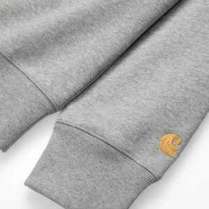 Best Sale Carhartt WIP Chase Sweatshirt Grey Heather / Gold