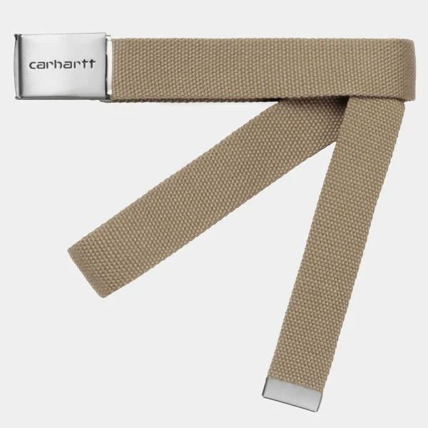 Online Carhartt WIP Clip Belt Chrome Leather