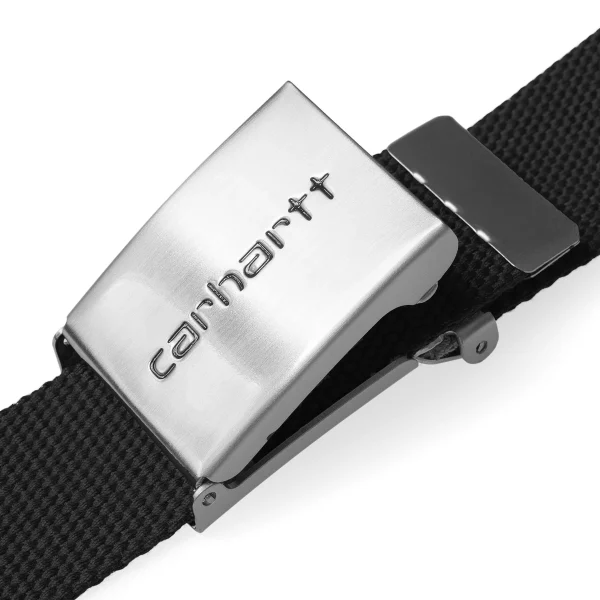 Cheap Carhartt WIP Clip Belt Chrome Black