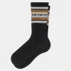 Cheap Carhartt WIP Connors Socks Black / Grey Heather / Hamilton Brown