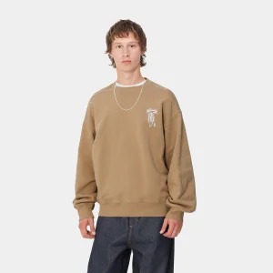 Outlet Carhartt WIP Cross Screw Sweat Peanut / White