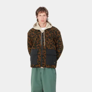 Online Carhartt WIP Devin Liner Camo Leo Jacquard, Tamarind / Black