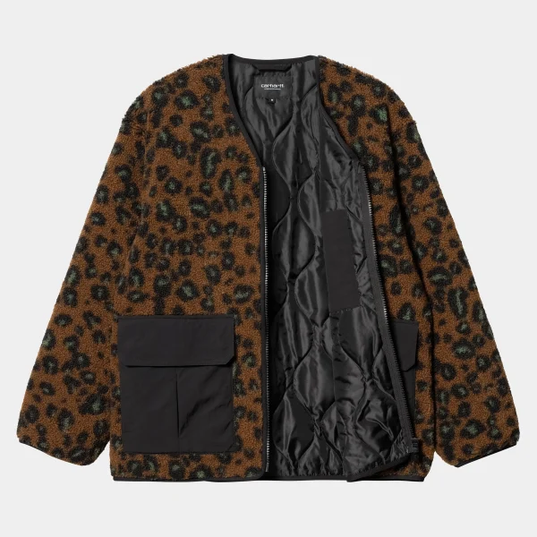 Online Carhartt WIP Devin Liner Camo Leo Jacquard, Tamarind / Black