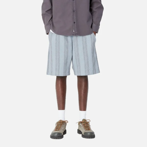 Hot Carhartt WIP Dodson Short Dodson Stripe, Misty Sky