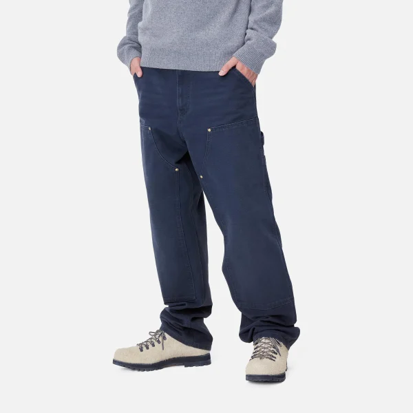 Shop Carhartt WIP Double Knee Pant Air Force Blue